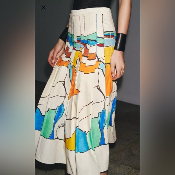 Zara printed midi skirt - Picture 4 of 7